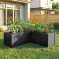 Outsunny Hochbeet L-förmig Blumenhochbeet witterungsbeständig, Pflanzbeet Frühbeet Gartenbeet Pflanzkübel Pflanzkasten aus Verzinkter Stahl, Blumenkasten für Terrasse & Garten, 150 x 150 x 55 cm - Thumbnail 8