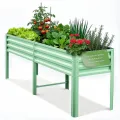 Hochbeet aus Metall, Verzinkter Stahl Rostfrei, 116x60x80 cm Hochbeet für Garten, Terrasse & Balkon, Pflanzkasten für Gemüse, Kräuter und Blumen, Langlebiges Pflanzbeet - Thumbnail 9