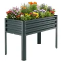 Hochbeet aus Metall, Verzinkter Stahl Rostfrei, 116x60x80 cm Hochbeet für Garten, Terrasse & Balkon, Pflanzkasten für Gemüse, Kräuter und Blumen, Langlebiges Pflanzbeet - Thumbnail 1