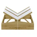 Gewächshäuser 2 STK. Imprägniertes Kiefernholz 100x50x35 cm, Garten Gewächshaus aus Holz mit Dach, Frühbeet und Winterschutz, Pflanzenhaus für Balkon, Terrasse, Gemüseanbau und Tomatenzelt - Thumbnail 7