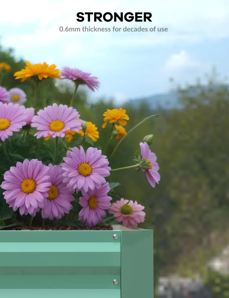 Acekool Hochbeet Metall 240x120x60CM—Quadratisch,Hochbeete Für Garten Und Gemüsegarten, Gemüse & Pflanzen, Ideal Für Gemüse, Kräuter & Blumen, Grün – Bild 6