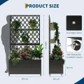 Hochbeet Metall Mit Rankgitter Und Sichtschutz 90x40x180 cm—Mit Räder, Als Hochbeet Für Kletterpflanzen, Gemüse & Blumen, Wetterfest & Einfache Montage, Schwarz - Thumbnail 10