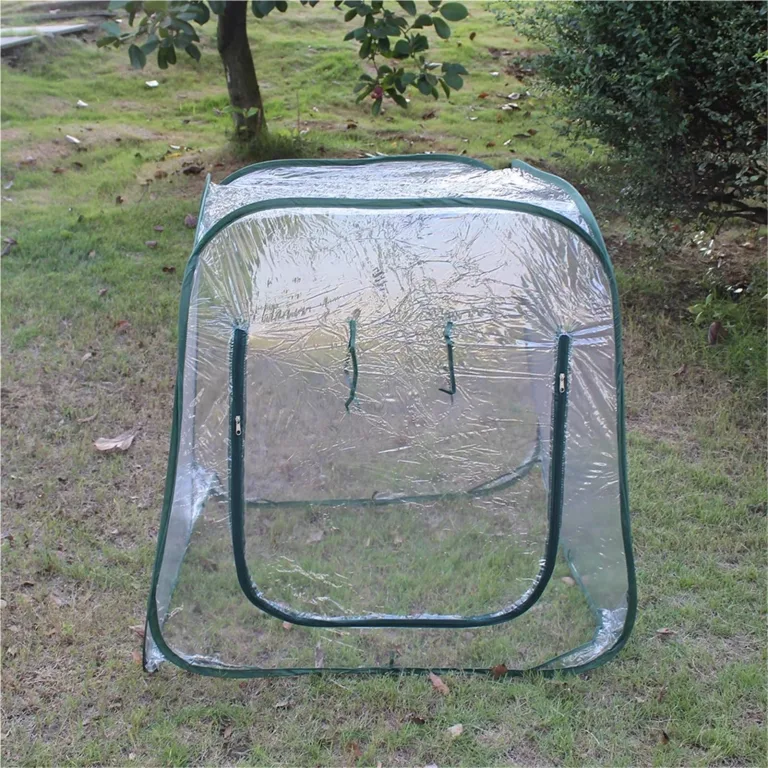 GewäChshaus Treibhaus Tomatenhaus 98X98X98cm PVC Faltbare Gewächshaus Wintergarten Mini Gewächshaus Garten Abdeckung – Bild 2