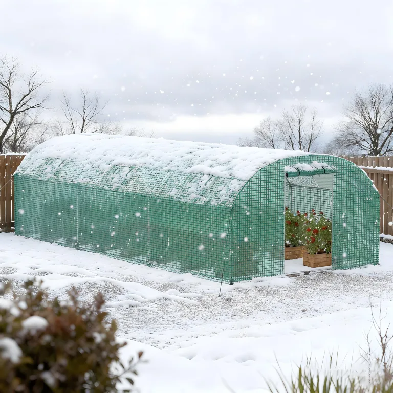 XMTECH Gewächshaus 3x6m 18m², Foliengewächshaus mit 6 Fenstern & Tür, Tomaten Gewächshaus, wetterfeste Lichtfolie, rostfreier Stahlrahmen, Insektenschutz, einfacher Aufbau für Obst und Gemüse – Bild 9