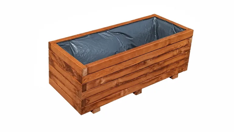 XXL Pflanzkübel Holz 100 cm – Extra Stabiler Blumenkasten Rechteckig, Wetterfester Pflanzkasten für Balkon, Terrasse & Garten, Hochbeet aus 3 cm Massivholz D26 (Eiche, 100x30x55 cm) – Bild 10