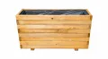 XXL Pflanzkübel Holz 100 cm – Extra Stabiler Blumenkasten Rechteckig, Wetterfester Pflanzkasten für Balkon, Terrasse & Garten, Hochbeet aus 3 cm Massivholz D26 (Eiche, 100x30x55 cm) - Thumbnail 6