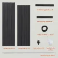 Hochbeet Metall 190x90x64 cm, Hochbeete aus Verzinktes Stahl, Wetterfest, Rostgeschützt, Sicherheitskante, Offener Boden, Pflanzkasten für Garten, Blumen, Gemüse & Kräuter, Anthrazit - Thumbnail 4