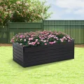Hochbeet Metall 190x90x64 cm, Hochbeete aus Verzinktes Stahl, Wetterfest, Rostgeschützt, Sicherheitskante, Offener Boden, Pflanzkasten für Garten, Blumen, Gemüse & Kräuter, Anthrazit - Thumbnail 5