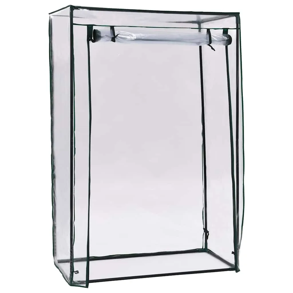 Tomaten-Gewächshaus mit Stahlrohrrahmen und PVC-Folie 102 x 52 x 150 cm für Balkon Terrasse Garten mit Rolltür und Belüftung ideal für Gemüseanbau, Pflanzenschutz und Kräuterüberwinterung - Bild 1
