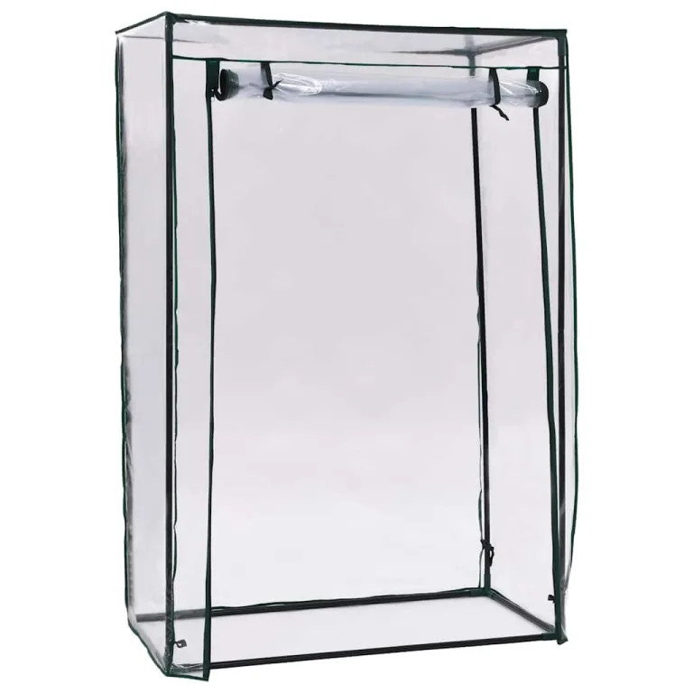 Tomaten-Gewächshaus mit Stahlrohrrahmen und PVC-Folie 102 x 52 x 150 cm für Balkon Terrasse Garten mit Rolltür und Belüftung ideal für Gemüseanbau, Pflanzenschutz und Kräuterüberwinterung – Bild 1