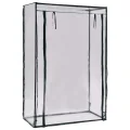 Tomaten-Gewächshaus mit Stahlrohrrahmen und PVC-Folie 102 x 52 x 150 cm für Balkon Terrasse Garten mit Rolltür und Belüftung ideal für Gemüseanbau, Pflanzenschutz und Kräuterüberwinterung - Thumbnail 2