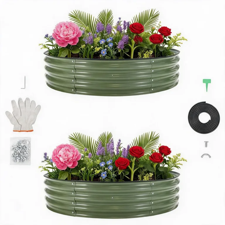 Hochbeet Metall 2er Set 120x60x30 cm – Pflanzkasten aus verzinktem Stahl für Garten & Balkon – Wetterfestes Beet für Gemüse, Kräuter & Blumen, Rostfrei & Stabil, Weiß – Bild 10