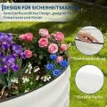 Hochbeet Metall 2er Set 120x60x30 cm – Pflanzkasten aus verzinktem Stahl für Garten & Balkon – Wetterfestes Beet für Gemüse, Kräuter & Blumen, Rostfrei & Stabil, Weiß - Thumbnail 6