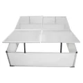 Frühbeet mit 4 Deckeln aus Polycarbonat und Aluminiumrahmen, 108 x 41 x 110 cm, UV-beständig und wetterfest, ideal für Gemüse, Blumen, Setzlinge, Balkon, Garten und Frostschutz - Thumbnail 3