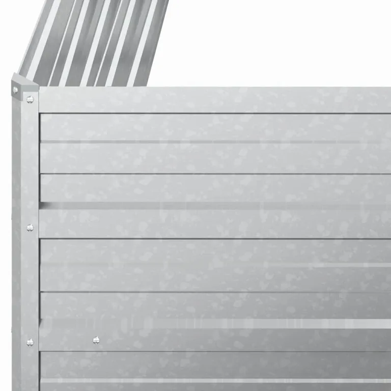 Garten-Hochbeet Pflanzkübel Gartenpflanzen Gartenbeet Frühbeet Blumenkasten Blumenkübel Pflanztopf 100x100x77 cm Verzinkter Stahl Silber – Bild 5