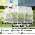ACXIN Foliengewächshaus Tomatenhaus Frühbeet mit Spitzdach Niedriges Gewächshaus Atmungsaktiv Insektenabweisend Pflanzenhaus für Gemüse Kräuter Tomaten Garten Balkon Weiß 180 x 90 x 90 cm - Thumbnail 3