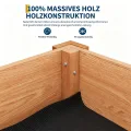 Garvee Hochbeet Holz, Blumenbett, Kräuterbeet, Frühbeet, mit Pflanzfolie, Abflusslöchern und seitlichen Haken, erhöhter Pflanzkasten-Ständer, für Garten, Terrasse, Balkon, Eiche, 86×46×76 cm - Thumbnail 3