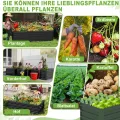 LZQ Hochbeet Metall 180x90x58cm M für Garten Verzinktes Gemüsebeet Pflanzkasten Pflanzenbeet Kräuterbeet aus Rostfreiem Stahl Frühbeet Hochbeete für Gemüse Blumen Kräuter, Rechteckigl Schwarz 975L - Thumbnail 8