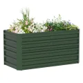 LZQ Hochbeet Metall 180x90x58cm M für Garten Verzinktes Gemüsebeet Pflanzkasten Pflanzenbeet Kräuterbeet aus Rostfreiem Stahl Frühbeet Hochbeete für Gemüse Blumen Kräuter, Rechteckigl Schwarz 975L - Thumbnail 10