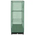 HUAKEHOM Hochbeet mit Gewächshaus-Aufsatz Pflanzbeet mit Eisenrohr-Rahmen Gemüsebeet für Garten Terrasse Balkon Pflanzkasten Frühbeet Rattan-Optik 80x40x123 cm - Thumbnail 5