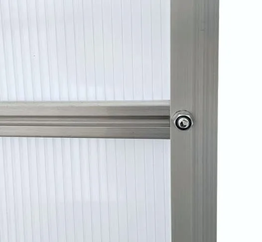 ESTEXO Aluminium Gewächshaus Treibhaus ohne oder inkl. Fundament Tomatenhaus Pflanzhaus mit Hohlkammerstegplatten (370x190x195 cm) – Bild 8