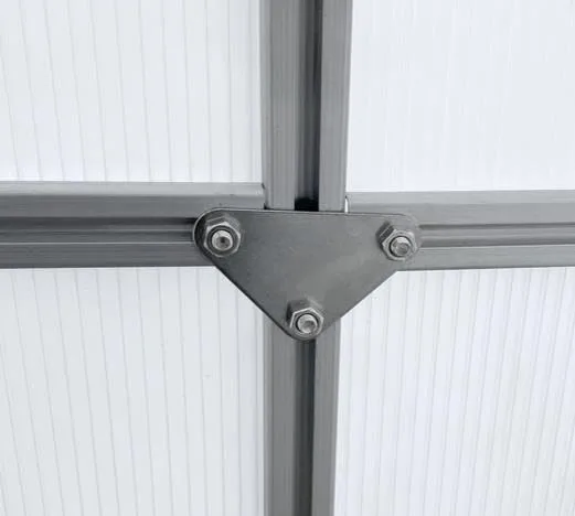 ESTEXO Aluminium Gewächshaus Treibhaus ohne oder inkl. Fundament Tomatenhaus Pflanzhaus mit Hohlkammerstegplatten (370x190x195 cm) – Bild 9