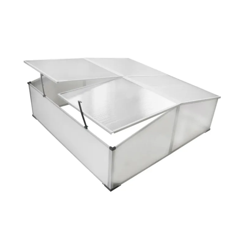 Frühbeet ohne Boden mit 2 Deckeln, UV-beständig und wetterfest aus Polycarbonat, für Pflanzen und Schildkröten – Bild 7