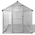 Gewächshaus Aluminium mit Polycarbonat 3,46 m², wetterfest und winterfest, begehbar Treibhaus für Tomaten, Pflanzenhaus für Balkon, Terrasse und Freiland, mit Lüftung und Pflanzenschutz - Thumbnail 8