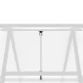 Aluminium Gewächshaus Silbern 169x169x202 cm mit Dachrinnensystem, Polycarbonatplatten, Fundamentrahmen aus verzinktem Stahl und verstellbarem Lüftungsfenster für Hobbygartenbau - Thumbnail 9