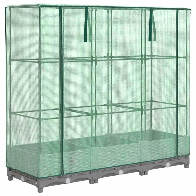 Hochbeet mit Gewächshaus 120x40x123 cm als Frühbeet für Gemüse und Kräuter, Pflanzenhaus mit wasserfester Abdeckung und Stabiler Rahmenkonstruktion – Bild 1
