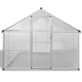 Gewächshaus Aluminium 481x250x195 cm, 12 m² Grundfläche, doppelwandige Polycarbonat-Platten, UV-beständig, Thermisch isoliert, stabiles Aluminium-Gewächshaus mit Dachöffnungen - Thumbnail 2