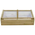 Gewächshaus aus imprägniertem Kiefernholz 100x50x35 cm, Holz Gewächshaus für Blumenbeet, Garten-Gewächshaus mit Dachkonstruktion, Robustes Pflanzgefäß für Blumen und Kräuter - Thumbnail 9