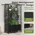 vidaXL Hochbeet mit Rankgitter und Dach Schwarz 122 x 40 x 144 cm PP, Garten & Terrasse, moderner Kräutertopf, Hochbeet mit Dach, mobil, Gemüse, Urbane Gartenideen - Thumbnail 5