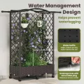 vidaXL Hochbeet mit Rankgitter und Dach Braun 124 x 40 x 129 cm PP, Garten & Terrasse, moderner Kräutertopf, Hochbeet mit Dach, mobil, Gemüse, Urbane Gartenideen - Thumbnail 5