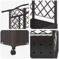vidaXL Hochbeet mit Rankgitter und Dach Braun 124 x 40 x 129 cm PP, Garten & Terrasse, moderner Kräutertopf, Hochbeet mit Dach, mobil, Gemüse, Urbane Gartenideen - Thumbnail 9