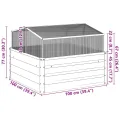 Hochbeet mit Gewächshausaufsatz aus Cortenstahl, 100x100x77 cm, wetterfester Pflanzkasten mit Aluminiumrahmen, ideal für Balkon, Garten, Terrasse, Kräuter - Thumbnail 9