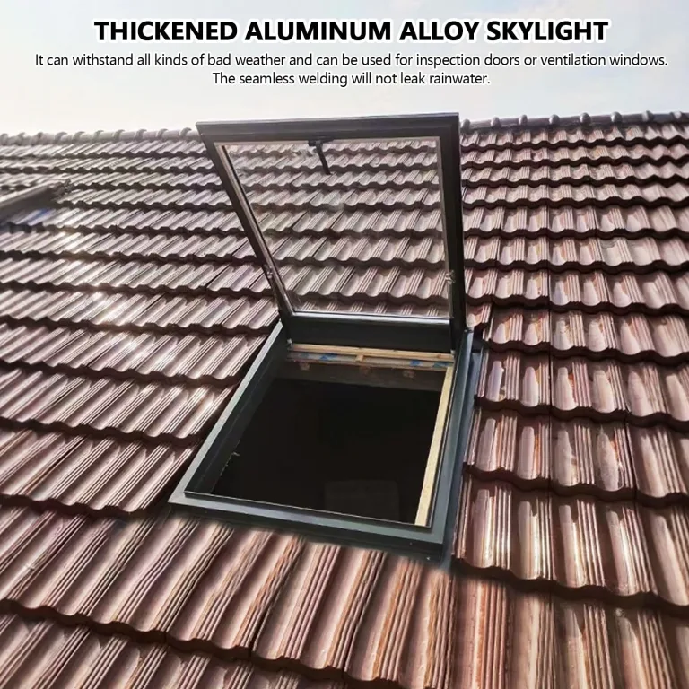 Dachausgangsfenster aus Aluminiumlegierung für den Außenbereich, Lüftungsfenster mit Beleuchtung, ideal für Dachböden, Keller und Wintergärten – langlebiges und stilvolles Design. – Bild 3