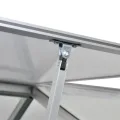 Gewächshaus aus Aluminium mit Fundament 4,6 m², UV-beständige Polycarbonat-Platten, robuste Konstruktion, Belüftungssystem, ideal für Gemüse, Kräuter, Pflanzen im Garten und Terrasse - Thumbnail 4
