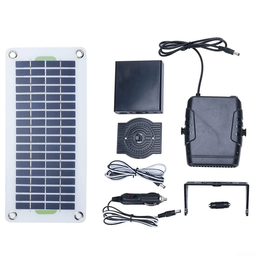 Tragbarer Solarlüfter-Heizgerät 30W 12V mit Kristall-Silizium-Panel für Fahrzeuge und Outdoor, kompakte Warmluftgebläse für Camping und Auto, einfache Bedienung - Bild 1