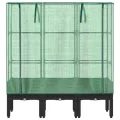 Tomatenhaus mit Belüftung und Frühbeet für Garten und Balkon als Hochbeet mit Gewächshaus-Aufsatz in Rattan-Optik - Thumbnail 4