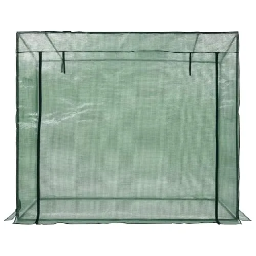 Begehbares Gewächshaus aus pulverbeschichtetem Stahl 200 x 80 x 173 cm mit reißfester Folienabdeckung, Rolltür, Fenster, Belüftung für Gemüseanbau, Tomatenhaus, Frühbeet, Balkon, Garten – Bild 10
