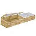 Gewächshaus Imprägniertes Kiefernholz 200 x 50 x 35 cm Garten Treibhaus Frühbeet Anzucht Haus Schutz Outdoor Wärme Frostschutz Gemüse Ernte Wetterfest - Thumbnail 3