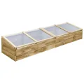 Gewächshaus Imprägniertes Kiefernholz 200 x 50 x 35 cm Garten Treibhaus Frühbeet Anzucht Haus Schutz Outdoor Wärme Frostschutz Gemüse Ernte Wetterfest - Thumbnail 1