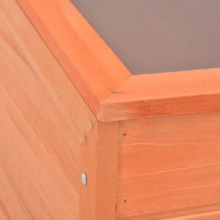 Frühbeet Holz Gewächshaus 100x50x34 cm mit Polycarbonat PC-Platten, wetterfestes Treibhaus für Garten, Balkon, Terrasse, Frostschutz für Pflanzen und Gemüse, Schutz vor Kälte und Frost – Bild 8