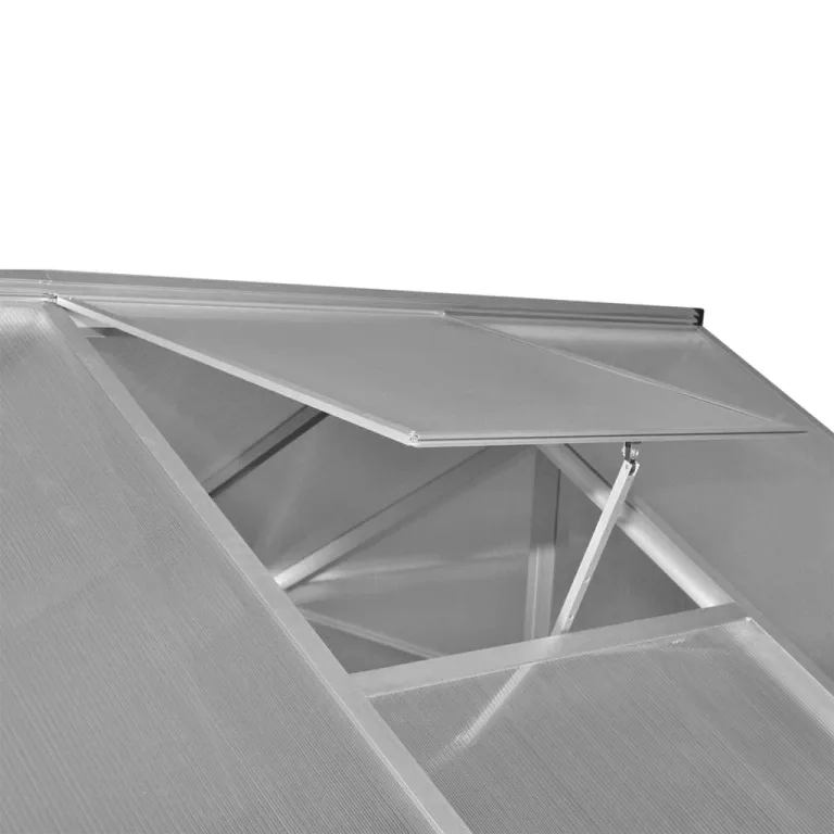 Gewächshaus Treibhaus Aluminium mit Polycarbonat, 3,46 m² Gartenzelt mit Lüftung und Tür, wetterfestes Frühbeet für Pflanzen, Frostschutz, Outdoor Gewächshaus zum Überwintern und Anzucht – Bild 5