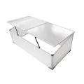 Frühbeet ohne Boden aus Polycarbonat mit 2 Deckeln, Aluminiumrahmen, 110x41x55 cm, UV-beständig und wetterfest für Garten, Balkon, Terrasse zum Schutz von Gemüse, Tomaten - Thumbnail 7