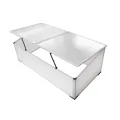 Frühbeet ohne Boden aus Polycarbonat mit 2 Deckeln, Aluminiumrahmen, 110x41x55 cm, UV-beständig und wetterfest für Garten, Balkon, Terrasse zum Schutz von Gemüse, Tomaten - Thumbnail 1