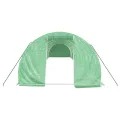 Gewächshaus mit Stahlrahmen 42 m² 14x3x2 m grün, UV-beständige PE-Folie, aufrollbare Fenster und Tür, wetterfest für Garten, Gemüse, Pflanzen, Frostschutz, Outdoor Nutzung - Thumbnail 3