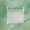 Gewächshaus mit Stahlrahmen Grün 36 m² 12x3x2 m PE Folie 140 g/m² mit Reißverschlüssen und Fenster, robustes Gartenhaus für Pflanzen, Gemüse, Tomaten, frostschutz und wetterfest - Thumbnail 7
