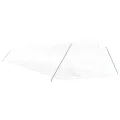 Gewächshaus mit Stahlrahmen Weiß 48 m² 16x3x2 m, stabiler Rahmen, UV-beständige PE-Folie, aufrollbare Fenster, Gartentunnel für Pflanzen, Schutz vor Frost und Wetter - Thumbnail 2